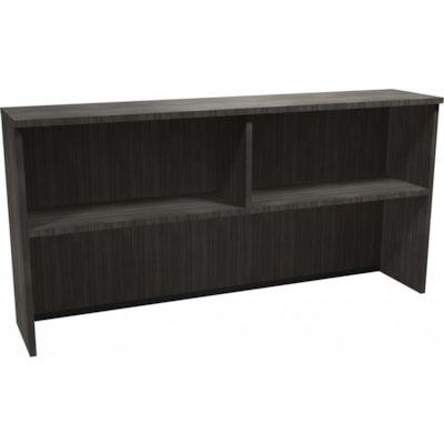 Heartwood Innovations Grey Dusk Laminate Desking - 2 Shelve(s) - Finish: Gray Dusk - Thermofused Laminate (TFL) Table Top GREY DUSK FINISH 71"W X 15"D X 35.5"H