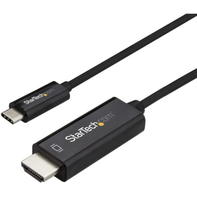 StarTech.com 10ft (3m) USB C to HDMI Cable - 4K 60Hz USB Type C DP Alt Mode to HDMI 2.0 Video Display Adapter Cable -Works w/Thunderbolt 3 - Black 10ft/3m USB Type C DP Alt Mode HBR2 to HDMI 2.0 Cable 4K 60Hz/1080p | 7.1 Audio | HDCP 2.2/1.4 - Video Adapter cable for reliable connection - Compatible  CABL 