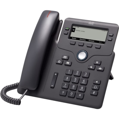 Cisco 6841 IP Phone - Corded - Corded - Charcoal - 4 x Total Line - VoIP - 2 x Network (RJ-45) - PoE Ports andset  NA Power Adapter 