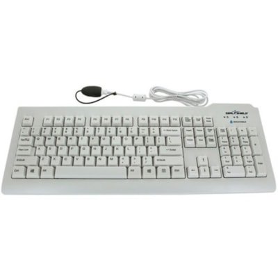 Seal Shield Silver Seal Glow Waterproof Keyboard Long Cable - Cable Connectivity - USB Interface - English (US) - QWERTY Layout - White Long Cable - SSWKSV207GL\ - 10 0% waterproof & dish