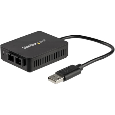 StarTech.com USB to Fiber Optic Converter - 100Mbps - USB 2.0 Network Adapter - 100Base-FX SC Duplex Multimode Fiber/MMF - 2Km - Compact - USB to fiber optic converter - USB to Fiber Network/ LAN - 100Base Fx, 100Mbps, 1x SC Female Duplex 1x USB 2.0 Type A 1310 nm, 2 km/1.2 mi VLAN Bus-Powered Compa  CPNT 