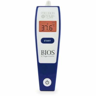 Bios Diagnostics - 240DI - 32 °F (0 °C) à 212 °F (100 °C) - Compatible avec Bluetooth, Alarme de fièvre, Rappel mémoire, Écran rétroéclairé - Pour Surface, Oreille, Lait COMPATIBLE BLUETOOTH RÉSULTATS ACCUATE 1 SECONDE