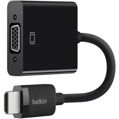Belkin HDMI to VGA Video Adapter Converter with Audio - 1920x1080 - HDMI/USB/VGA/mini-phone A/V Cable for Audio/Video Device, TV, Monitor, Projector - First End: HDMI Digital Audio/Video - Second End: 15-pin HD-15, Mini-phone Stereo Audio, Micro USB  ADAP 
