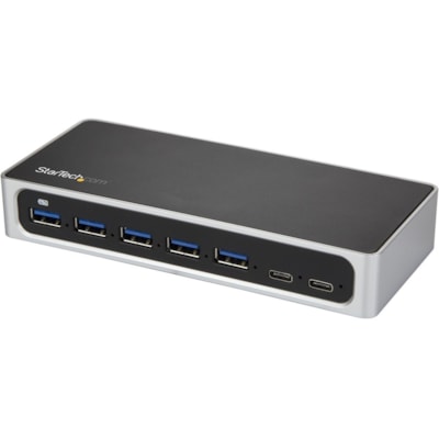StarTech.com 7 Port USB C Hub with Fast Charge - 5x USB-A & 2x USB-C (USB 3.0 SuperSpeed 5Gbps) - USB 3.2 Gen 1 Adapter Hub - Self Powered - 7 port USB-C laptop or desktop hub - USB Type-C to 5x USB-A/2x USB-C - SuperSpeed 5Gbps (USB 3.0/USB 3.1/3.2 Gen 1) - Incl 3.3ft host cable - Self-Powered w/ u  PERP 