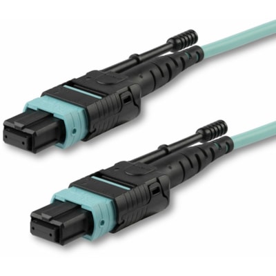 StarTech.com 5m (16.4ft) MTP(F)/PC OM3 Multimode Fiber Optic Cable, OFNP Plenum, 50/125µm, 40G, Low Insertion Loss, MPO Fiber Jumper Cord - 5m (16.4ft) MTP(F)/PC to MTP(F)/PC OM3 Fiber Cable; 40 Gbps; 50/125µm Core; Bandwidth: 2000MHz·km at 850nm w/ VCSEL source; Outer Diameter: 3.0mm; O )/PC OM3 Fiber Cable; 40 Gbps;  50/125um Core; Band