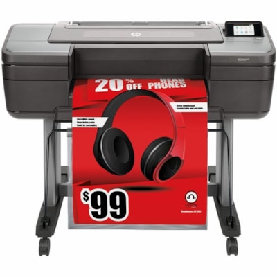HP Designjet Z6 PostScript Imprimante grand format à jet d'encre - 24 po (609,60 mm) Largeur d'impression - Couleur - 6 Couleur(s) - 916 pi²/h (85,10 m²/h) Vitesse de couleur - 2400 x 1200 dpi - USB - Ethernet - Papier en rouleau, Papier photo, Papier beaux-arts, Papier adhésif TPLOT 