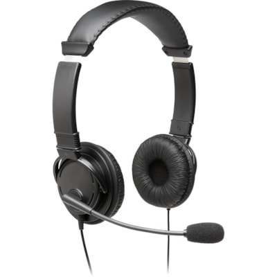 Kensington Classic USB-A Headset with Mic - Stereo - USB Type A - Wired - Over-the-head - Binaural - Circumaural - 6 ft Cable - Noise Cancelling Microphone - Noise Canceling HI-FI HEADPHONE  BLACK 