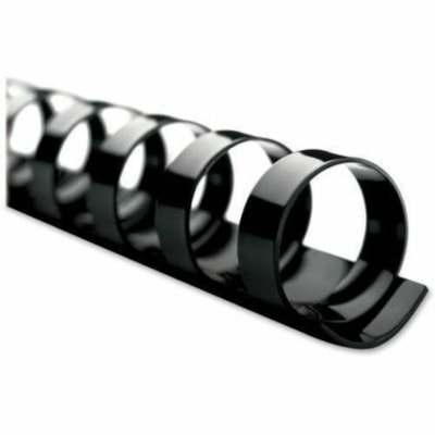 GBC CombBind Binding Spines - 19-hole Black 100 pieces - 1" (25.4 mm) Maximum Capacity - 200 x Sheet Capacity - For Letter 8 1/2" (215.90 mm) x 11" (279.40 mm) Sheet - Black - Plastic - 100 / Box PLASTIC 19 RING 225 SHEET CAP 