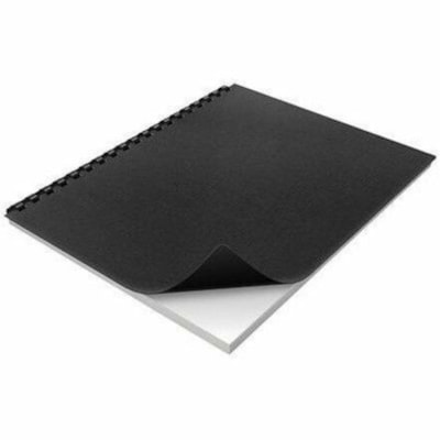 GBC - Linen Weave format lettre Recyclé Couverture de présentation - 8 3/4 po (222,25 mm) x 11 1/4 po (285,75 mm), 8 1/2 po (215,90 mm) x 11 po (279,40 mm) - Papier cartonné - Noir - 50% Recyclé - 200 / boîte NOIR  BOÎTE DE 200 8 3/4 X 11 1/4  30 % MAT. POST
