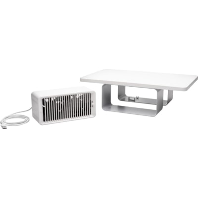 Kensington Wellness Monitor Stand With Fan - Up to 27" Screen Support - 198.42 lb (90000 g) Load Capacity - Steel DUAL-FAN WITH 2-SPEEDS SSUPPORTS MONITORS UP TO 27