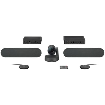 Logitech Rally Plus Ultra-HD ConferenceCam - Full HD - 30 fps - 1 x Network (RJ-45) - USB - Gigabit Ethernet - External Speaker(s) - External Microphone(s) - Desktop  