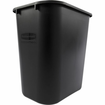 Corbeille à papier Rubbermaid - 26.60 L Capacité - Rectangulaire - Résistant aux ébréchures, Résistant à la rouille, Résistant aux encoches, Facile à laver - hauteur de 15po x largeur de 10.2po x profondeur de 14.3po - Polyéthylè MOY.RECTANGULAIRE CAPACITÉ 28.5 PINTES