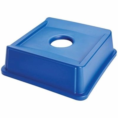 Rubbermaid Commercial - Couvercle pour bac Untouchable - Carré - Résine, Polyéthylène haute densité (HDPE) - Bleu UNTOUCHABLE POUR #165661-1 