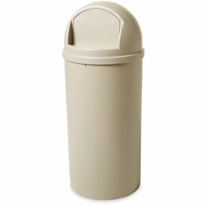 Rubbermaid Commercial Marshal Classic Container, 15 Gal, Beige - 15 gal (56781.17676 mL) Capacity - Scratch Resistant, Domed top - 27.2" Height x 15.3" Width x 15.3" Depth - Resin - Beige - 1 Each INERS 15 GAL.  BEIGE /2IN.H  BEIGE