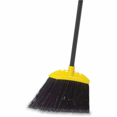 Rubbermaid Commercial - Balai géant biseauté - longueur hors tout 10,50 po (266,70 mm) - Handle Métal - Noir - 1 chaque MANCHE NOIR LARGE À POILS DOUX 