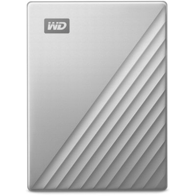 WD My Passport Ultra WDBFTM0040BSL 4 TB Portable Hard Drive - External - Silver - USB 3.0 - 256-bit Encryption Standard - 3 Year Warranty  