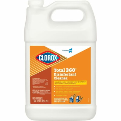 CloroxPro Total 360 Disinfectant Cleaner - 128 fl oz (4 quart) - 1 Each - Disinfectant, Deodorize - Translucent  