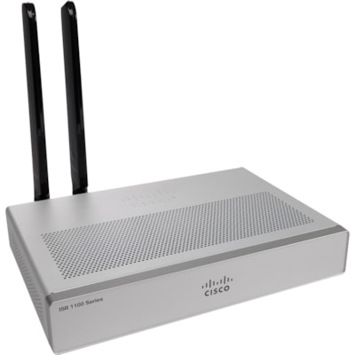 Cisco C1101-4PLTEPWA Wi-Fi 5 IEEE 802.11ac Ethernet Modem/Wireless Router - 2.40 GHz ISM Band - 5 GHz UNII Band(4 x External) - 108.34 MB/s Wireless Speed - 4 x Network Port - 1 x Broadband Port - USB - Gigabit Ethernet - VPN Supported - Desktop  PERP 