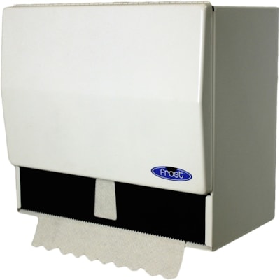 Frost - Distributeur de serviettes en papier universel - Dispenser Blanc Pli simple, Rouleau - Acier - Résistants, Durable, Porte à charnières - 1 chaque BLANC 