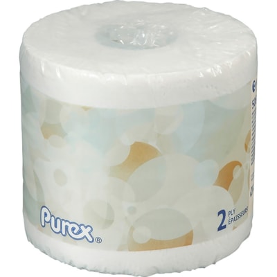 Purex - TISSUE BATH 2PLY PUREX #05705 - 2 Pli - largeur de 4,20 po (106,68 mm) x longueur de 4 po (101,60 mm) - 506 Feuilles/Rouleau - 1,60 po (40,64 mm) Matériau - Blanc - 60 / Carton 60/CARTON 