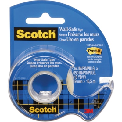 Ruban invisible Scotch - longueur de 18 vg (16,5 m) x largeur de 0,75 po (19 mm) - Transparent, clair - Distribluteur inclus - Handheld Dsitributeur - 1 chaque 19 MM X 16 5 M 