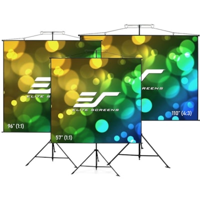 Elite Screens Yard Master Sport YMS96S 96" (2438.40 mm) Manual Projection Screen - 1:1 - MaxWhite 2 - 67.3" (1709.42 mm) Height x 67.3" (1709.42 mm) Width - Wall Mount, Tripod ain front projection material is durable for outdo