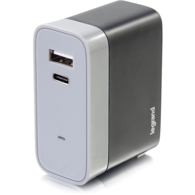 Legrand AV C2G 2-Port USB-C + USB-A Wall Charger  5.4A Max O utput