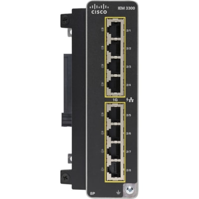 Cisco - Module d'extension Catalyst IE3300 - Pour Réseau de donnéesPaire torsadéeGigabit Ethernet - 1000Base-T - Rail DIN GE PoE+ Exp Module 