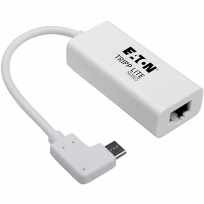 Tripp Lite series Gigabit Ethernet Card - Thunderbolt 3 - 1 Port(s) - 1 - Twisted Pair - 10/100/1000Base-T - Portable abit Network Adapter with Righ t Angle USB-C  Thund