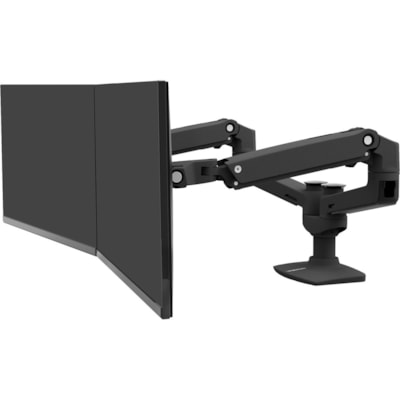 Ergotron Mounting Arm for Monitor - Matte Black - 2 Display(s) Supported - 27" Screen Support - 39.90 lb (18100 g) Load Capacity - 75 x 75, 100 x 100 ARM  MATTE BLACK 
