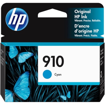 HP 910 Original Standard Yield Inkjet Ink Cartridge - Cyan - 1 Each - 315 Pages YIELD 315 PAGES 