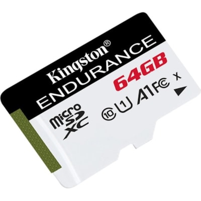 Kingston High Endurance SDCE 64 GB Class 10/UHS-I (U1) microSDXC - 1 - 95 MB/s Read - 30 MB/s Write - 2 Year Warranty  FLSH 