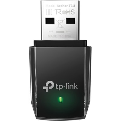 TP-Link T3U IEEE 802.11ac Dual Band Wi-Fi Adapter for Notebook - USB 3.0 - 1.27 Gbit/s - 2.40 GHz ISM - 5 GHz UNII - External PWRLS 