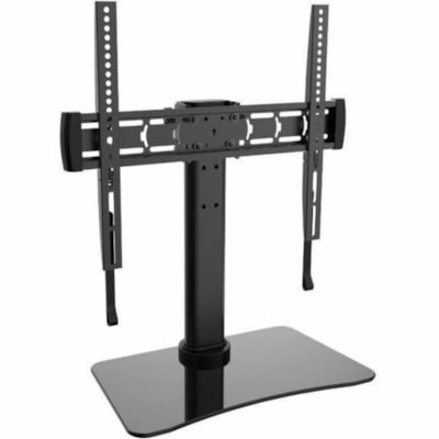 Peerless-AV® Universal TV Stand with Swivel for 32" to 60" TVs - 32" to 60" Screen Support - 60 lb (27215.54 g) Load Capacity - TV Display Type Supported - 25.67" (652.02 mm) Height x 18.89" (479.81 mm) Width x 11" (279.40 mm) Depth - Powder Coated - Glass - Matte Black, Black - For TV - Swivel, VEL 