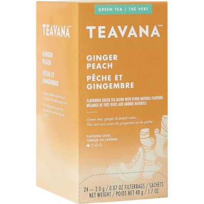 Teavana Ginger Peach Green Tea Green Tea - Green Tea - 0.1 oz (1.98 g) Per Bag - 24 Teabag - 24 / Box 24 SACHETS 