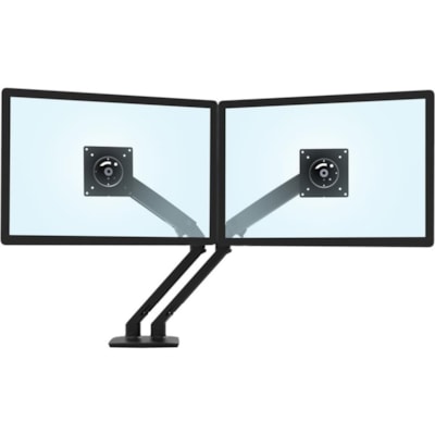 Ergotron Mounting Arm for LCD Monitor - Matte Black - Height Adjustable - 2 Display(s) Supported - 24" Screen Support - 40 lb (18143.69 g) Load Capacity - 75 x 75, 100 x 100  ARM  MATTE BLACK 