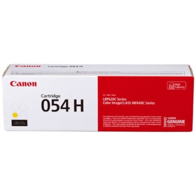 Canon 054H Original High Yield Laser Toner Cartridge - Yellow Pack - 2300 Pages IELD 