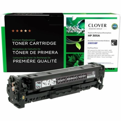 CIG Remanufactured Laser Toner Cartridge 305A (HP 305A, HP 305L, HP CE410A, HP CE410L) - Black - 1 Each - 2,200 Pages HP L/J PRO 300 COLOR M351 MFP M375; (305A); YLD 2 200