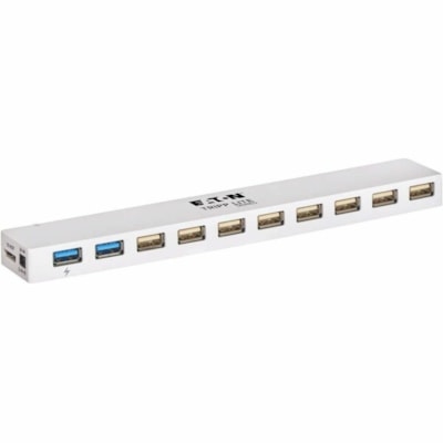 Tripp Lite series U360-010C-2X3 10-Port USB 3.0 / USB 2.0 Combo Hub - USB 3.0 Micro-B - External - 10 USB Port(s) - 8 USB 2.0 Port(s) - 2 USB 3.0 Port(s) - PC, Mac, ChromeOS o Hub - USB Charging  2 USB 3. 0 & 8 USB 2.0 Ports