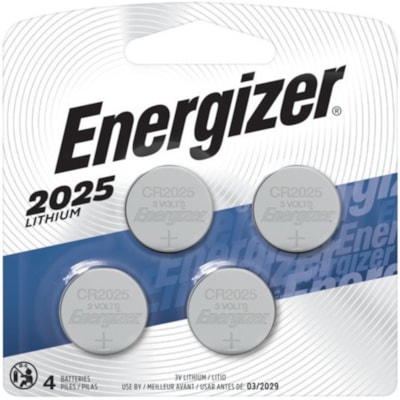 Energizer Battery - For Heart Rate Monitor, Glucose Monitor, Keyless Entry, Keyfob Transmitter, Watch, Toy, Game - CR2025 - 3 V DC - 4 Pack BATTERY  10 YEAR SHELF LIFE 