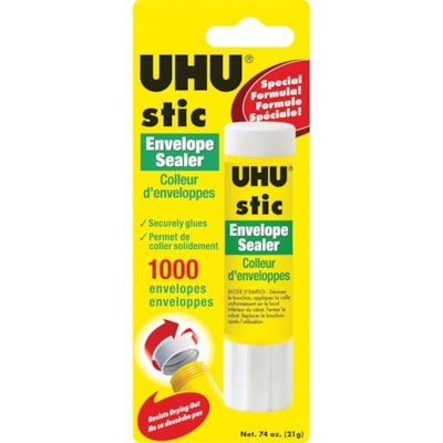 UHU Envelope Sealer - 0.71 oz (20 g) - 0.71 fl oz (21 mL) - 1 Each WHITE  DRIES CLEAR 