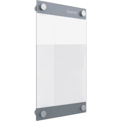 Quartet - Tableau en verre magnétique personnalisable Infinity, 8.5" x 11" - hauteur de la planche 11 po (279,40 mm) x largeur de la planche 8,50 po (215,90 mm) - Surface En verre trempé - Sans monture, Facile à laver, Durable, Magnétique, Surface effaçable à se PERSONALISABLE INFINITY QUARTET  8.5" X 11"