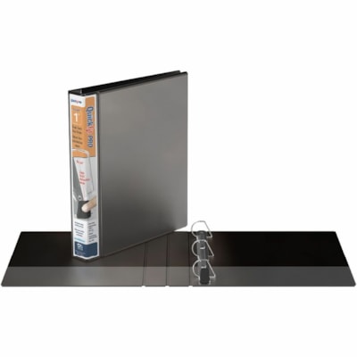 QuickFit - Classeur à anneaux D simple touche PRO - 1 po (25,40 mm) Capcité du classeur - format lettre - format 8 1/2 po (215,90 mm) x 11 po (279,40 mm) - 225 Capacité en feuilles - Fastener(s) : Anneau en D - Pocket(s) : À l'intérieur avant et arrière - Polypropyl&  