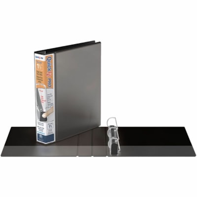 QuickFit - Classeur à anneaux D simple touche PRO - 1 1/2 po (38,10 mm) Capcité du classeur - format lettre - format 8 1/2 po (215,90 mm) x 11 po (279,40 mm) - 350 Capacité en feuilles - Fastener(s) : Anneau en D - Pocket(s) : À l'intérieur avant et arrière - Polypro  