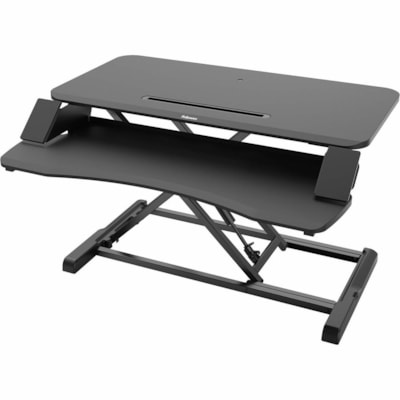 Fellowes Corsivo Sit-Stand Workstation - 4.50" (114.30 mm) Height x 31.50" (800.10 mm) Width x 24.13" (612.90 mm) Depth - Black nd Workstation 