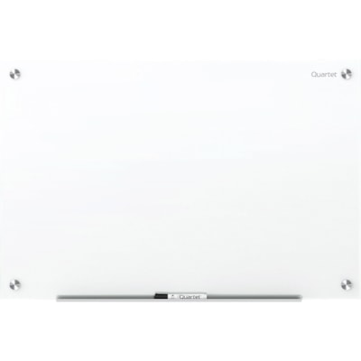 Quartet Magnetic Glass Dry-Erase Board - 36" (914.40 mm) Width x 24" (609.60 mm) Height - Brilliance White Tempered Glass Surface - Rectangle - Horizontal/Vertical - Magnetic - 1 Each WHITE DRY-ERASE BOARD 