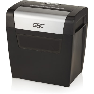 GBC ShredMaster PX08-04 Cross-Cut Paper Shredder - Non-continuous Shredder - Super Cross Cut - 8 Per Pass - for shredding Staples, Paper Clip - P-3 - 1.18 in/s (29.97 mm/s) - 9" (228.60 mm) Throat - 3 Minute Run Time - 14.99 L Wastebin Capacity - Black, Chrome P-3. 9" THROAT. 4 GAL. 3MINSON/60MINSOFF.