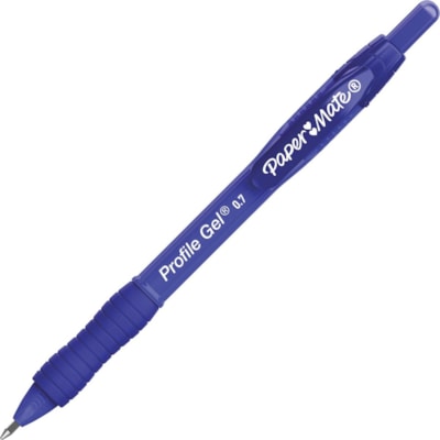 Paper Mate Profile Gel 0.7mm Retractable Pen - 0.7 mm (0.03") Pen Point - Retractable - Blue Ink - Gel-based - 36 / Box  