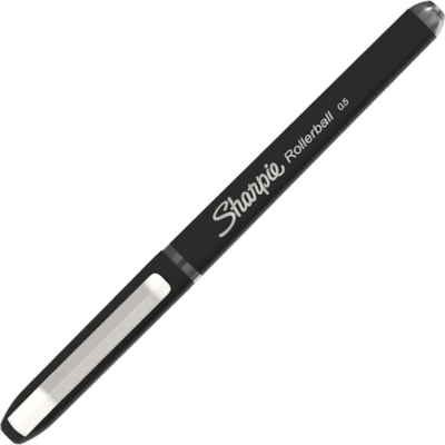 Sharpie Rollerball Pens - 0.5 mm (0.02") Fine Needle Pen Point - Black Ink - Black Barrel - 1 Dozen  