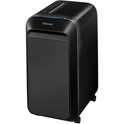 Fellowes Powershred LX220 Micro Cut Shredder - Micro Cut - 20 Per Pass - for shredding Paper, Credit Card, Paper Clip, Staples, Junk Mail - 0.2" (3.97 mm) x 0.5" (12.70 mm) Shred Size - P-4 - 1.40 in/s (35.56 mm/s) - 9" (228.60 mm) Throat - 20 Minute Run Time - 30.28 L Wastebin Capacity - Black P4. 9" THROAT. 8 GAL 30MIN ON/15MIN OFF.4200' T/PUT